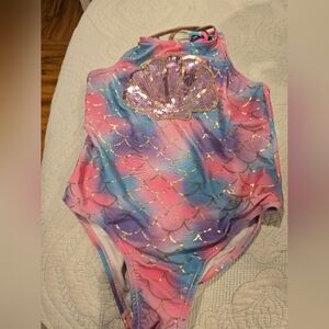 2× Girls Mermaid Sequin Swimsuit - Pink Blue Purple